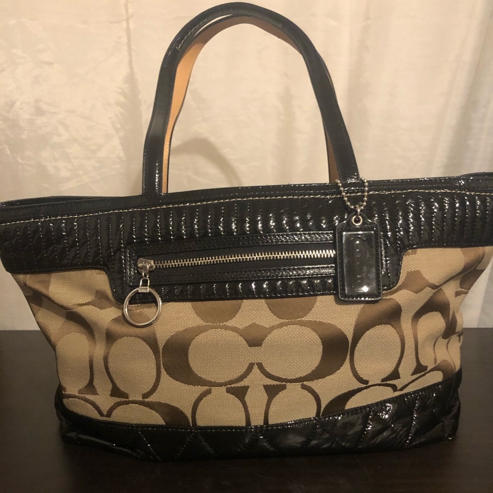 Coach jacquard handbag